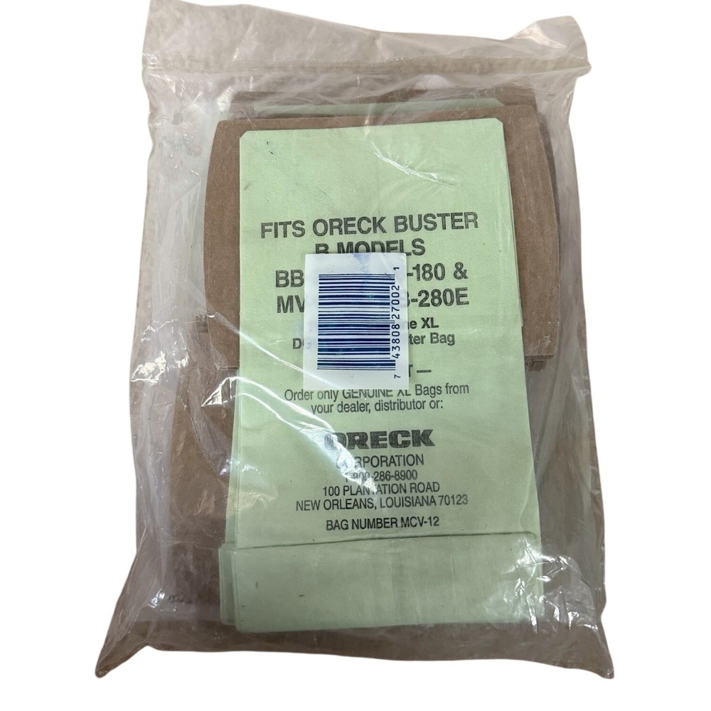 Oreck CELOC HYPO-ALLERGENIC Filter Bags with GERMASTAT Pack of 12 Compact Size - Picture 2 of 2